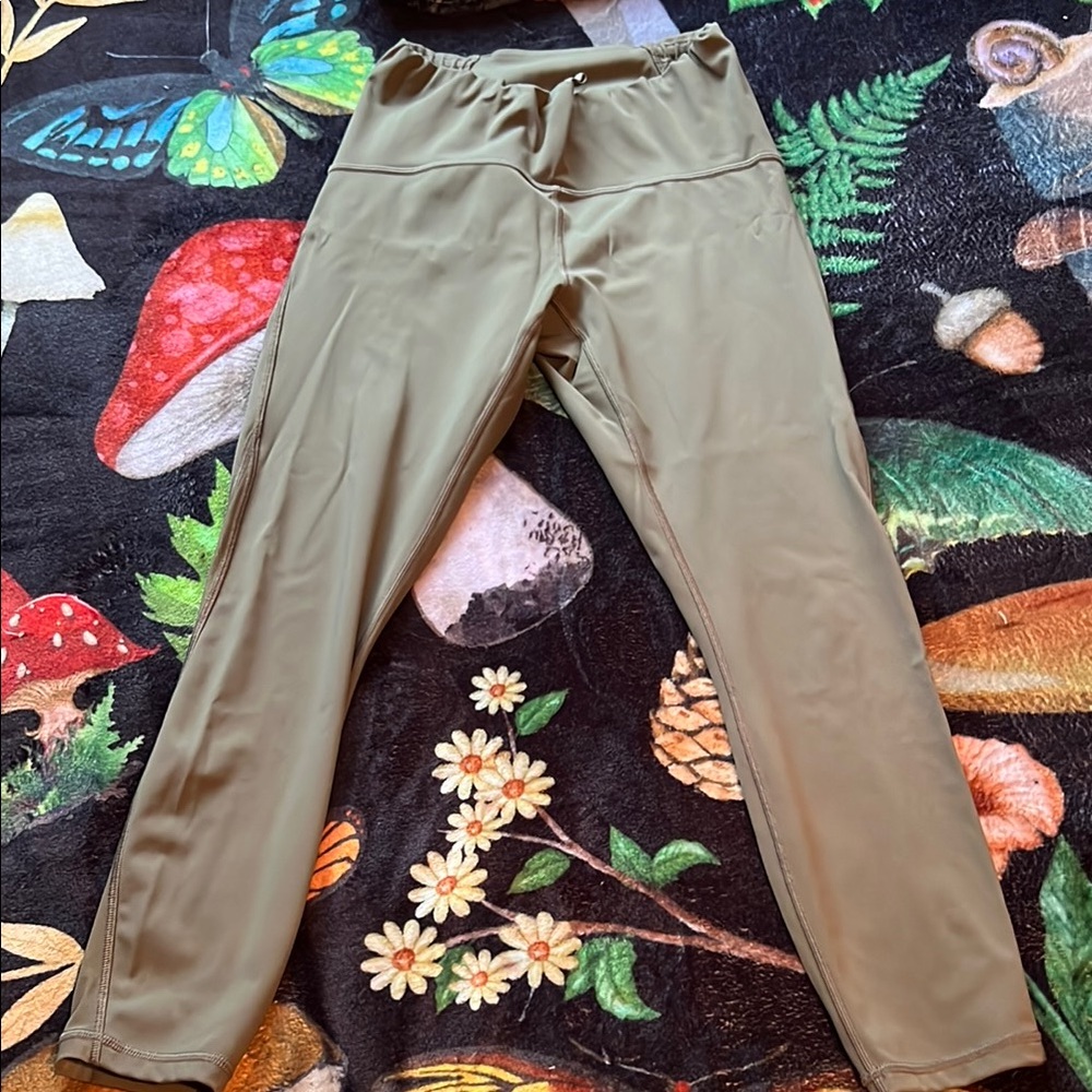 Lululemon Olive Green High-Waisted Leggings